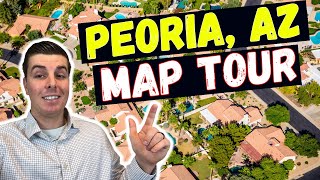 Full Map Tour of Peoria AZ  Watch Before Moving Here [upl. by Anekahs607]