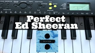 Perfect  Ed Sheeran  Easy Keyboard Tutorial With Notes Right Hand [upl. by Wellington]