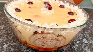 Classic English Trifle  Creamy Fruit Custard Trifle  The Best Custard trifle  Neelos kitchen [upl. by Ettelrats]