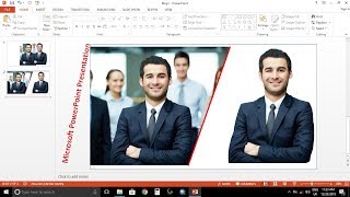 MS PowerPoint Tutorial how to cut out an image remove and delete background [upl. by Pucida338]