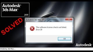 3ds max Software License Checkout Failed 100 Solution [upl. by Ojyma]