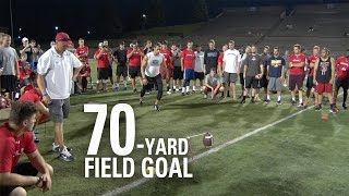 Andrew Baggett  70Yard Field Goal  NFL Draft Eligible Kicker [upl. by Oinimreh]