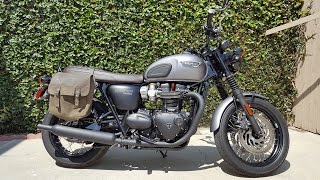 How To Wax Canvas Pannier  Saddlebag for Triumph Bonneville T120 [upl. by Segalman]