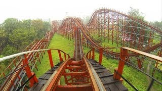 Cyclone Roller Coaster POV Nicco Park India Southport Pleasureland Copy Clone UK [upl. by Novyert]