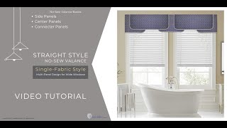 Traceable Designer StraightStyle Cornice Valance MultiPanel Design for Wide Windows diy [upl. by Aimaj]