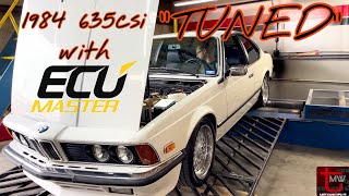 Stunning 1984 BMW 635csi with ECU Masters on the Dyno What an amazing daily [upl. by Aneehsal]