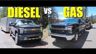 Comparing the 2020 Silverado 2500HD Gas vs Diesel [upl. by Abe]