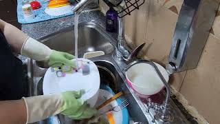 lets clean kitchen and washing dishes [upl. by Halimeda]