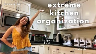 ORGANIZE MY KITCHEN WITH ME  clean w me  kitchen clean out and organization [upl. by Nilat605]