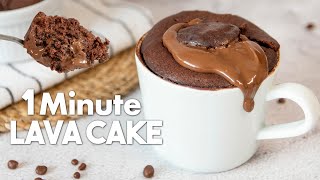 Chocolate Lava Mug Cake in 1 Minute 🍫  Easy Microwave Desserts [upl. by Mikal612]