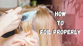 Foil Techniques for Highlighting Hair  Easy Foiling Technique  Leda Fazal [upl. by Elisabeth950]