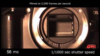 Slow motion camera shutter  Canon TX  350D 2000 fps [upl. by Asilej]