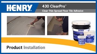 HENRY® 430 ClearPro™ Clear VCT Floor Adhesive [upl. by Peg838]