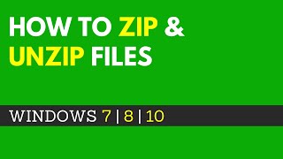 Windows 10  Unzip Files amp Folders  How to Extract a Zip File or Folder on MS Microsoft PC Explorer [upl. by Leirraj]