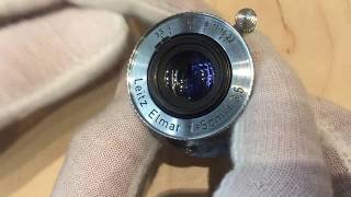 Leica Elmar 50mm f35 Collapsible M39 Chrome  A36 Yr 1952 [upl. by Blight566]