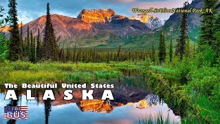 USA Alaska State SymbolsBeautiful PlacesSong ALASKAs FLAG wlyrics [upl. by Bollinger]