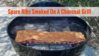 Spare Ribs Smoked On A Charcoal Grill [upl. by Dietrich187]