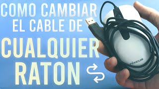 Como Cambiar o Remplazar El Cable de Cualquier Ratón  Tutorial en Español [upl. by Aiciruam3]