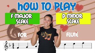 How To Play F Major amp d minor Scales On Flute  Musicians Addition [upl. by Tess]