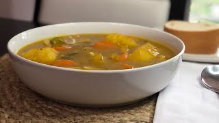 How to make a Vegetarian Haitian Soup Joumou  Soup Joumou San Vyann [upl. by Ahseyd]