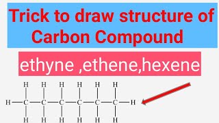 Part1 Trick to draw structure of carbon compunds  carbon and its compound [upl. by Eugenia]