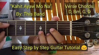 Kahit Ayaw Mo Na  This Band Guitar Tutorial [upl. by Lirba]