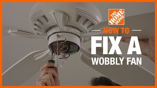 How to Fix a Wobbly Ceiling Fan  Lighting and Ceiling Fans  The Home Depot [upl. by Kreiker726]