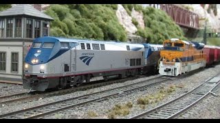 Amtrak Southwest Chief Running at the Palm Beach Model Railroad Club [upl. by Atteve435]