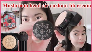 Mushroom Head Air BBCC Cream Cushion first impression  wear test [upl. by Enitsud]