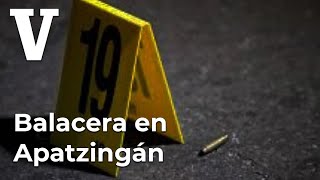 Así fue la balacera en el centro de Apatzingán Michoacán [upl. by Elletnohs]