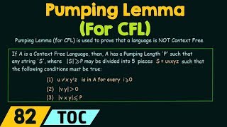 Pumping Lemma For Context Free Languages [upl. by Nadirehs]