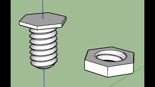 Bolt and Threaded Nut Part 3  Head Nut and Threads for 3D printing [upl. by Heall]