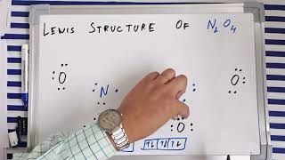 Lewis dot structure of N2O4  Dinitrogen tetroxide lewis structure  N2O4 co ordinate bond [upl. by Atlas]