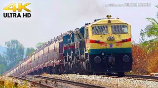 TWIN WDG 4 GT46ACe Locomotives Climb a Gradient  BTPGLN Freight  Indian Railways [upl. by Nainatrad]