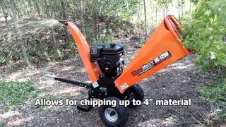 WoodMaxx DC1260 gas engine powered wood chipper [upl. by Cynde]