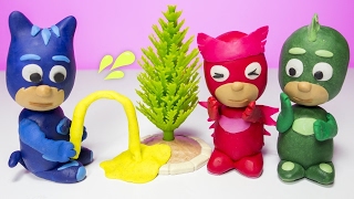 PJ Masks PlayDoh Toilet Training Bath Episode Compilation English Catboy Owlette Gekko [upl. by Bijan18]