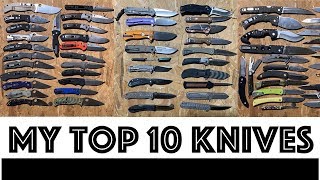 The best of the best 10 favorite folding knives from my collection [upl. by Ellives]