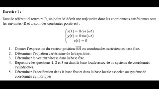 TD cinématique 1 Mouvement circulaire [upl. by Atsilac]