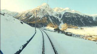 ★ 4K 🇨🇭Cab ride Samedan  Bergün Switzerland 012020 [upl. by Arihsan429]