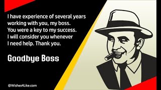 Farewell Messages for Boss  Goodbye Quotes for Boss [upl. by Dogs]