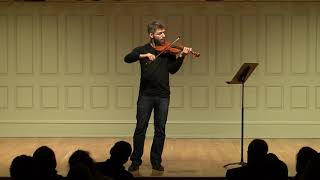 Johnny Gandelsman JS Bach  Cello Suite no1 arranged for violin Boston February 17th 2019 [upl. by Aushoj]