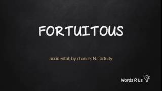 How to Pronounce FORTUITOUS in American English [upl. by Zenda631]