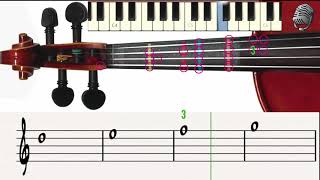 Violin Lessons C Major Scale 2 Octaves Ascending amp Descending [upl. by Lyred223]