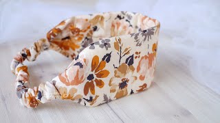 Simple Headband for Beginners  DIY Headband from Scrap Fabric [upl. by Yleoj]