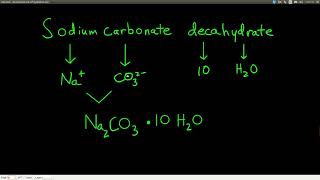 Chem 101 Chapter 2 Nomenclature of Hydrates [upl. by Brenan]