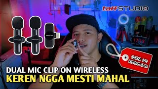 Review Singkat Mic Clip On Wireless TAFFSTUDIO \ Dual Mic  Reciver Hanya 100 Ribuan \ Banyak Fitur❗ [upl. by Phylis829]