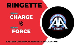 RINGETTE  EOAARA Eastern Ontario AA Ringette Association U19AA Charge v U19AA Force [upl. by Gerick]