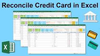 Reconcile Credit Card Account and Statement  Credit Card Account Reconciliation  Excel Spreadsheet [upl. by Rowell154]