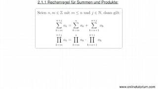 Mathematik Rechenregeln für Summen und Produkte  Videos amp Übungen [upl. by Rhoades528]