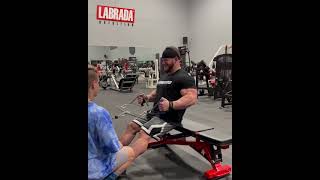 HUNTER LABRADA BACK TRAINING  GYMPIN [upl. by Ahsiekal]